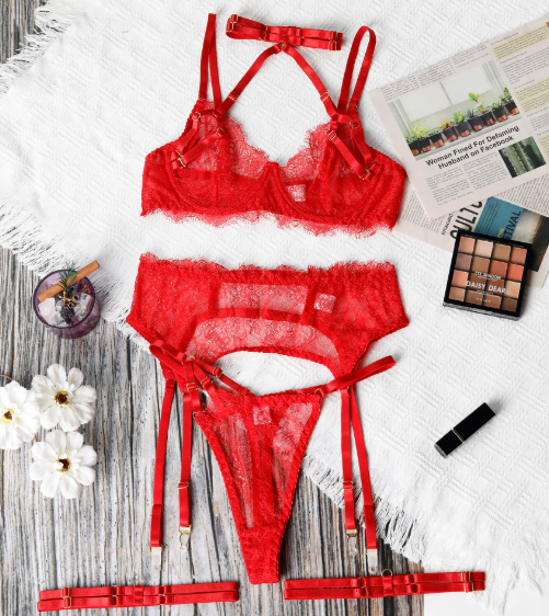 Ariana™ | Set de lenjerie din dantelă Midnight Elegant