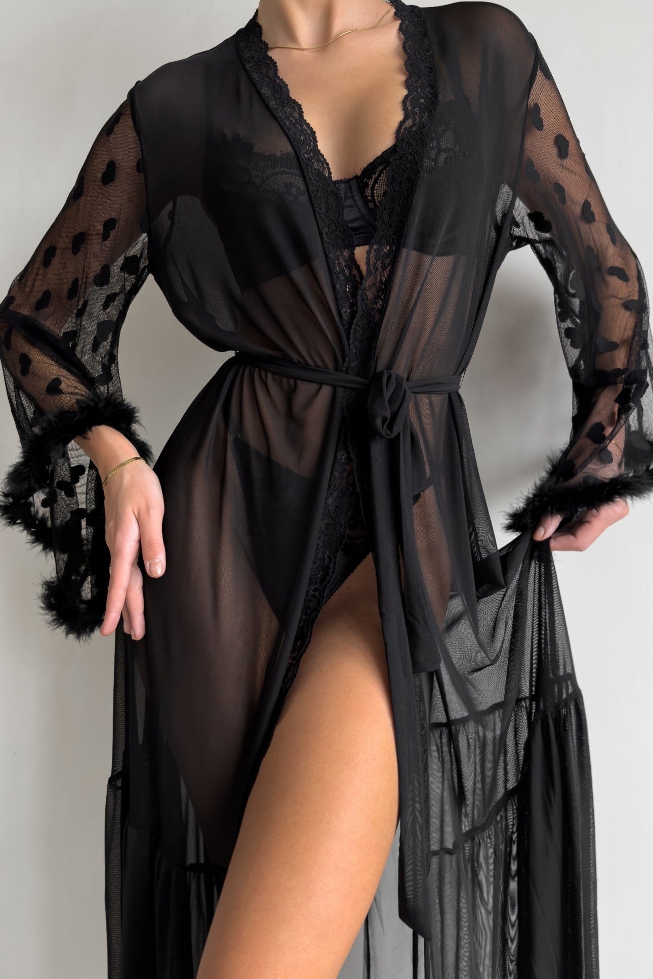 Keira™ | Kimono din Dantelă Transparentă