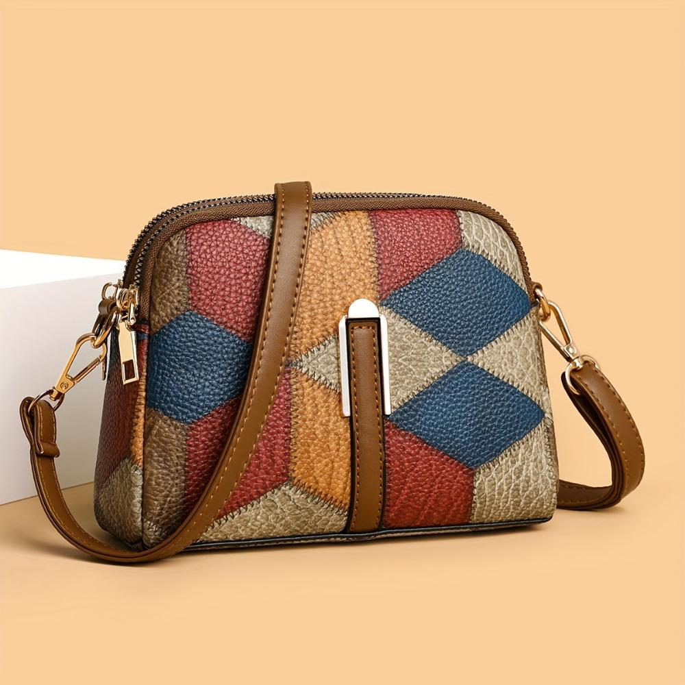 Clio | Mini Geantă Crossbody Patchwork
